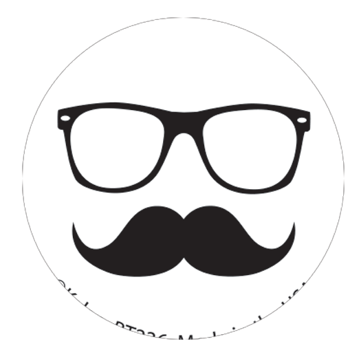 Mustache And Glasses 1.25" Button