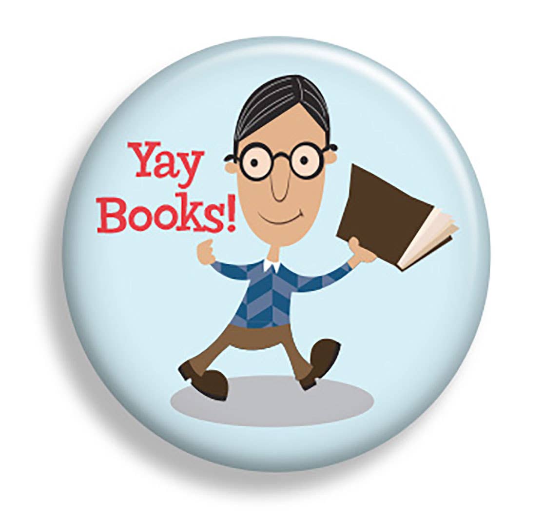 Magnet: "Yay Books" Small 1.25"
