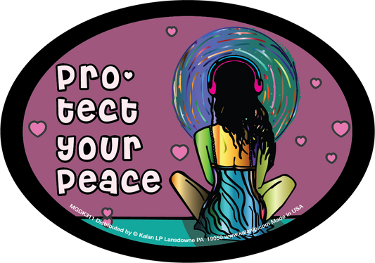 Protect Your Peace Die Cut Oval Magnet