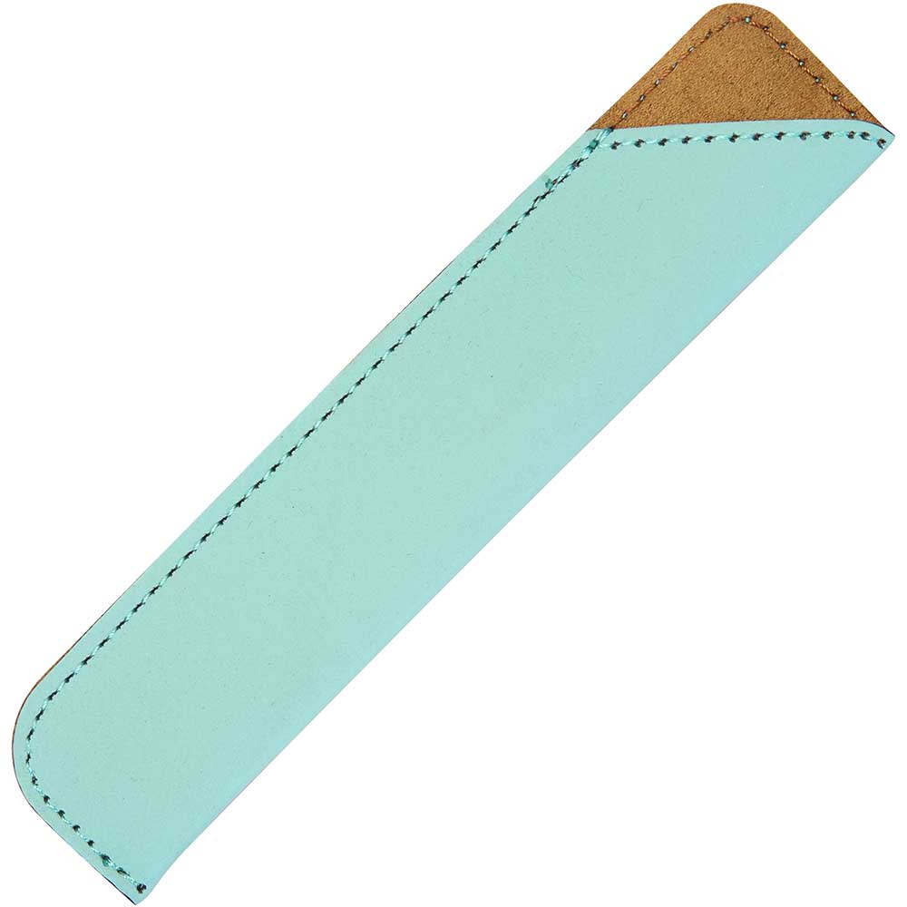 Faux Leather Chopstick Sleeve Light Teal