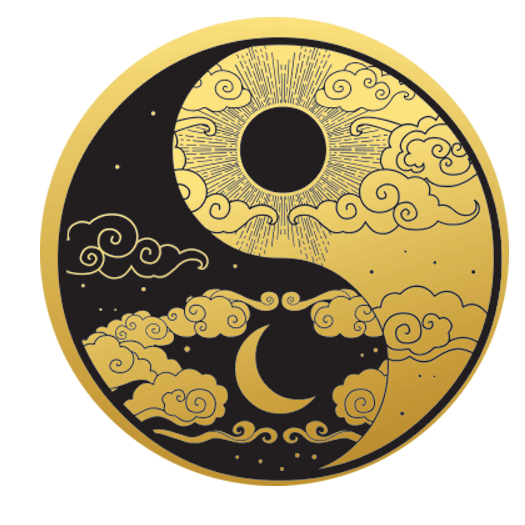 Yin Yang Sky 1.25" Button