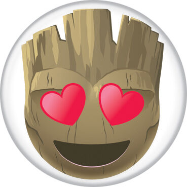 Button: Marvel Guardians Groot Heart Eyes 1.25"