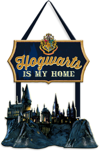 HOGWARTS IS MY HOME 5in x 10in 2PC HANGING SIGN