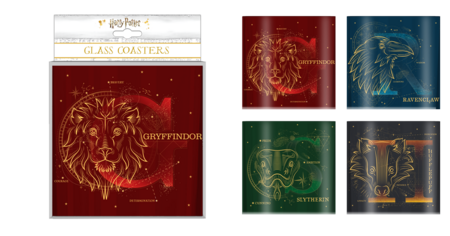 Harry Potter Constellations 4pc Glass Coaster Set