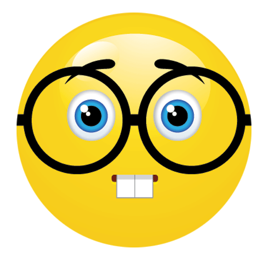 Nerdy Emoji 1.25" Button