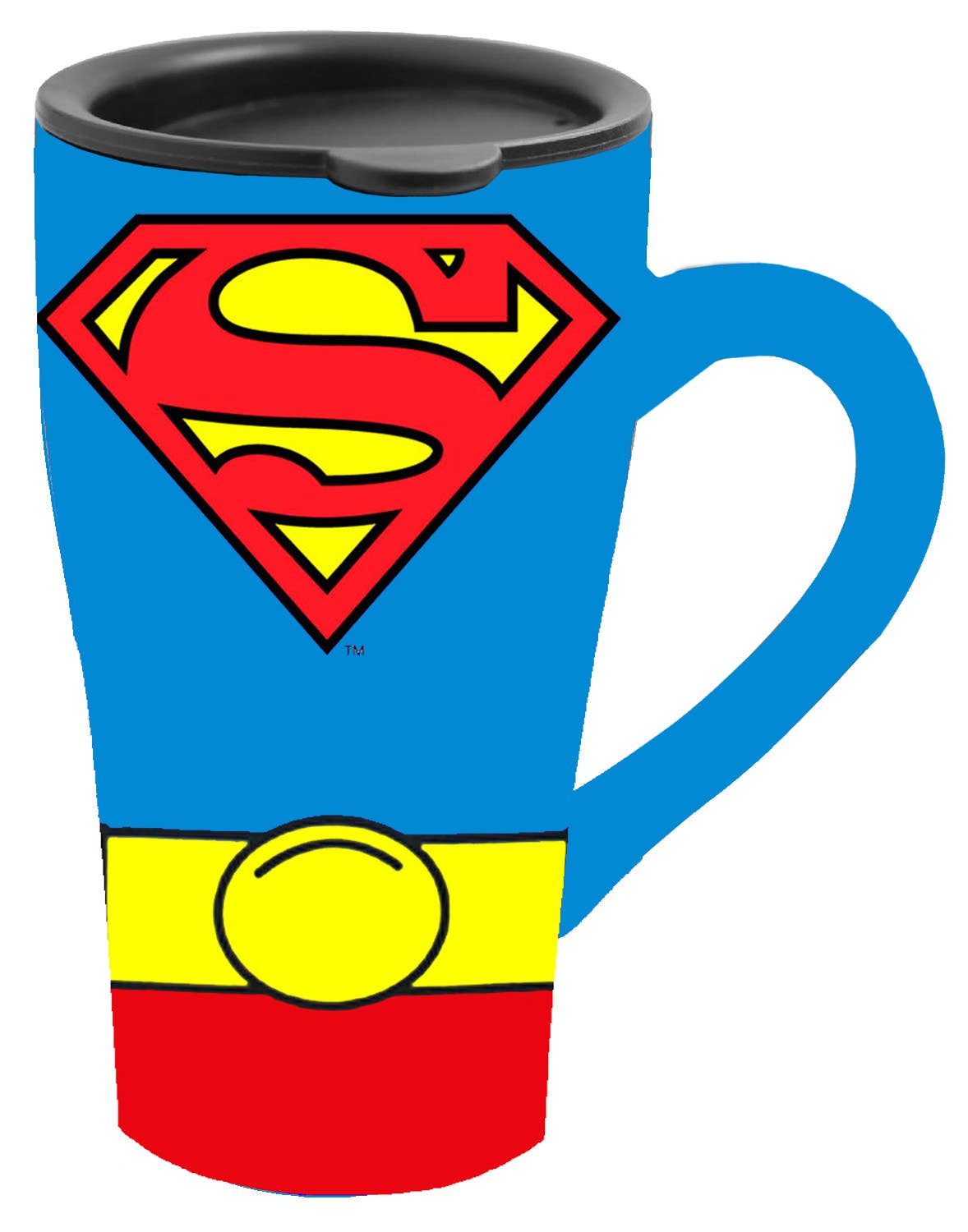 Superman Uniform Ceramic Travel Mug with Lid