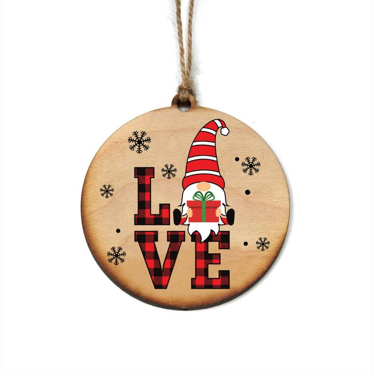 Love Gnome Christmas Ornaments