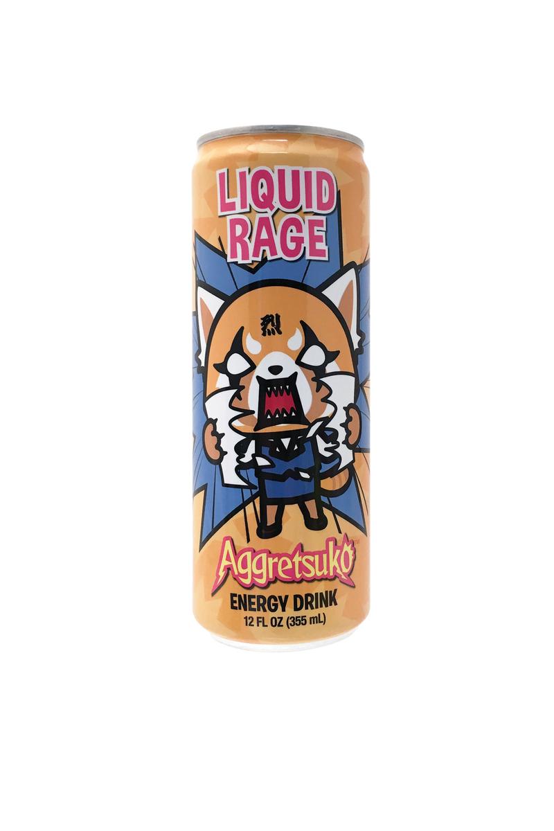 Aggretsuko Liquid Rage Energy Drink 12 oz