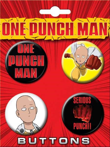 One Punch Man button set of 4 - 1.25"